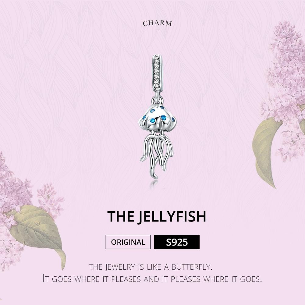 925 Sterling Silver Jellyfish Pendant For Bracelets & Necklaces 4
