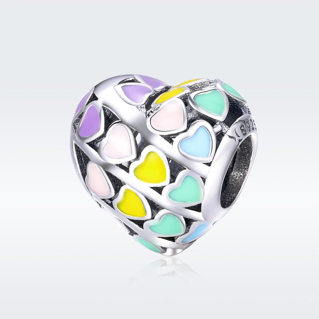 925 Sterling Silver Diy Bracelet Accessory Heart Shaped Oil Drop Beads 3