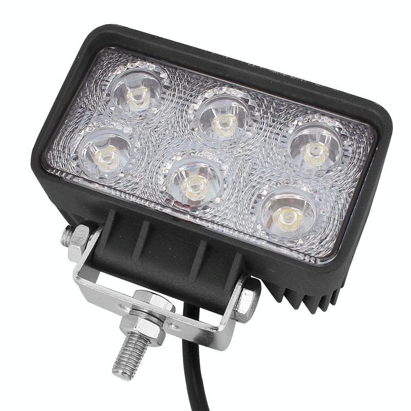 18W 1260 - 1350Lm Epistar 6 Led White 30 Degree Spot Beam Car Led Light Waterproof Ip67 Dc 10 - 30V 7