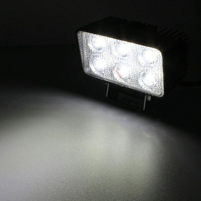 18W 1260 - 1350Lm Epistar 6 Led White 30 Degree Spot Beam Car Led Light Waterproof Ip67 Dc 10 - 30V 8