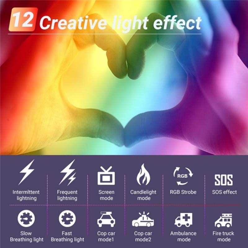 12 Effects Rgb Pocket Fill Light with 0.96 Tft Screen for M1se Photography 4