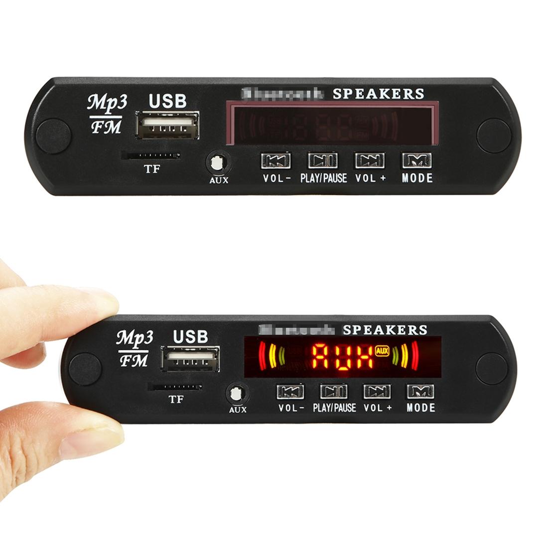 12V Car Mp3 Player Board With Fm Radio Bluetooth Recording Power Amp Remote - Usb / Tf / Aux 4