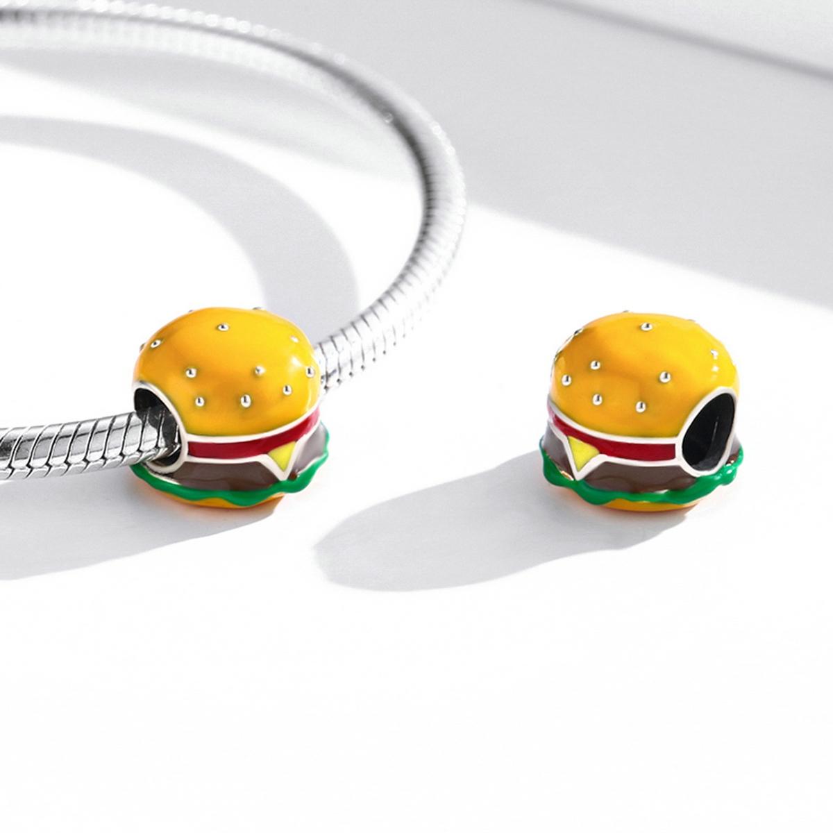 925 Sterling Silver Burger Bead For Diy Bracelet / Necklace 6