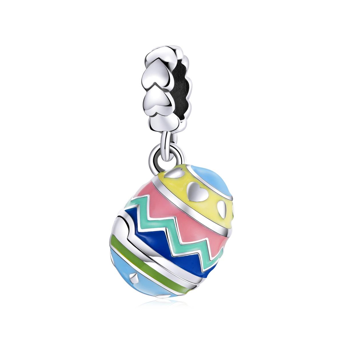 925 Sterling Silver Lucky Egg Pendant For Diy Bracelets & Necklaces 3