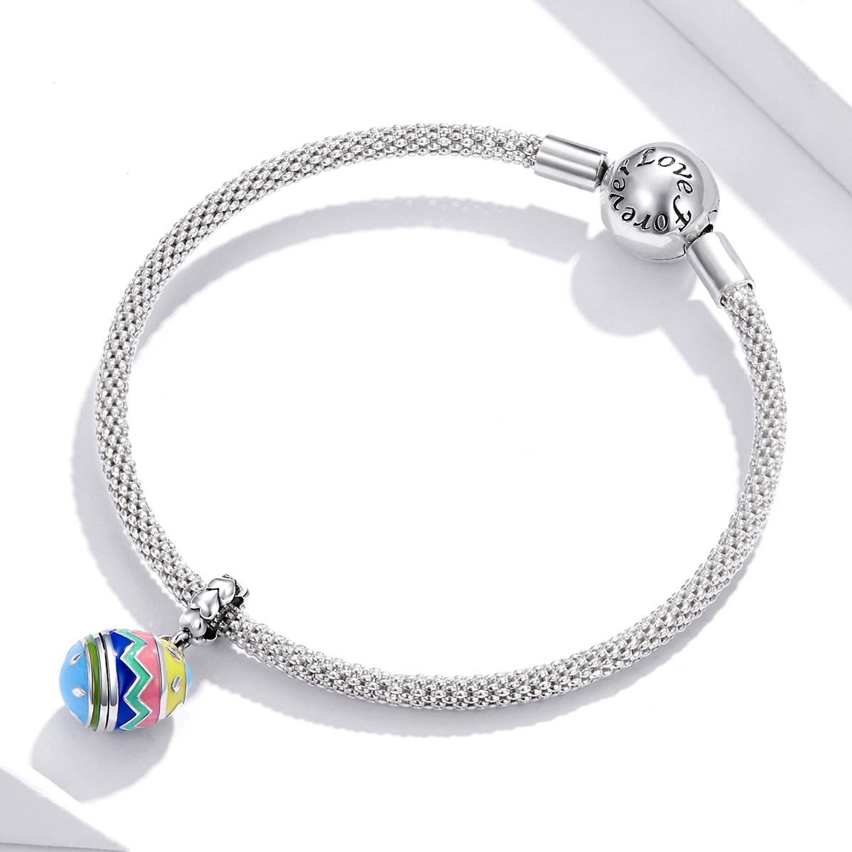 925 Sterling Silver Lucky Egg Pendant For Diy Bracelets & Necklaces 8