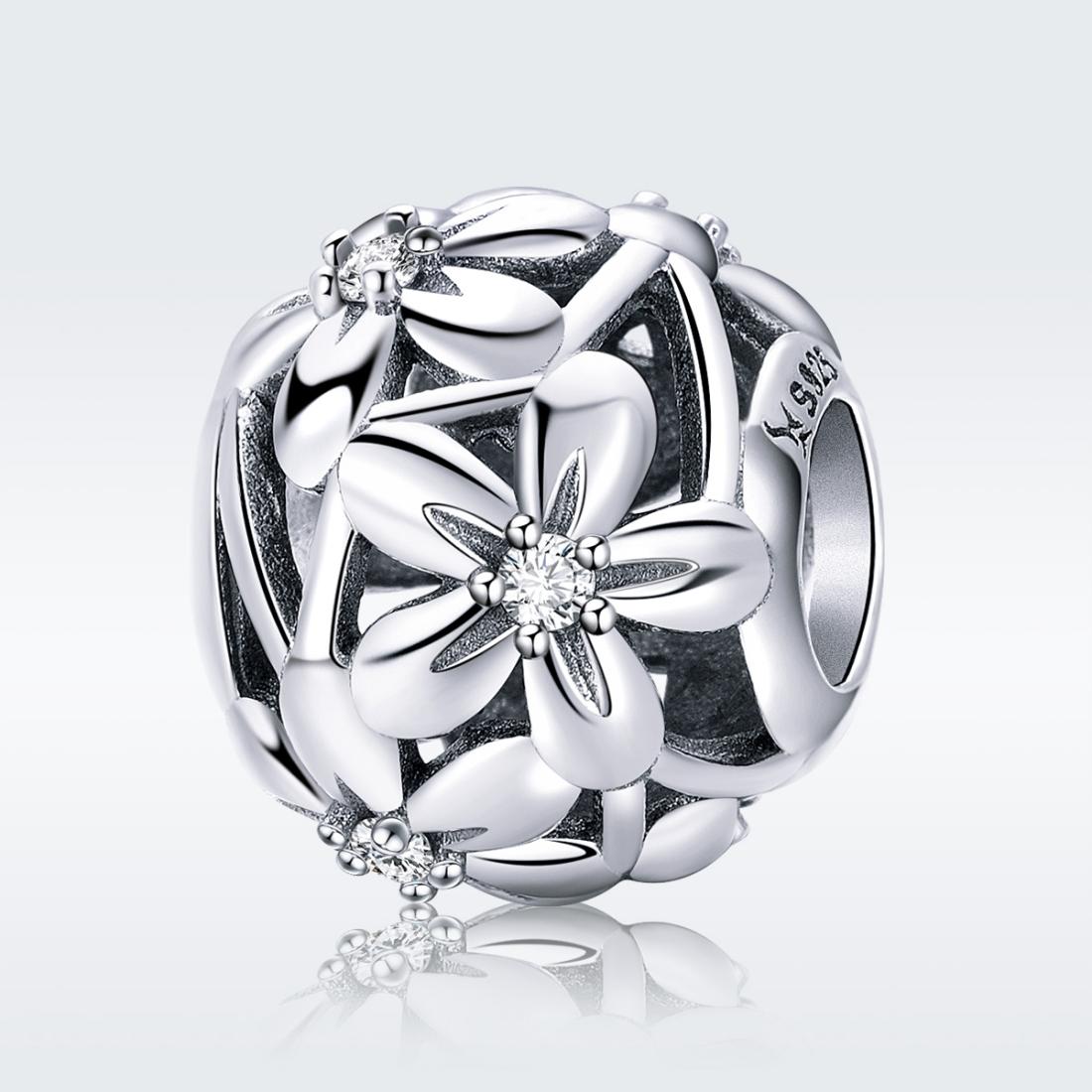 925 Sterling Silver Flower Shaped Beads For Diy Bracelets 3
