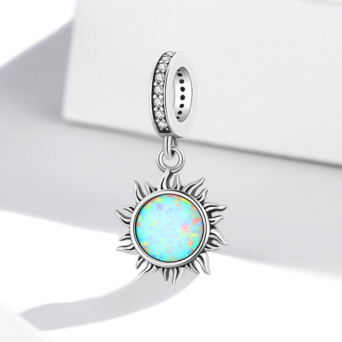 925 Sterling Silver Opal Sun Pendant For Diy Bracelets & Necklaces 3