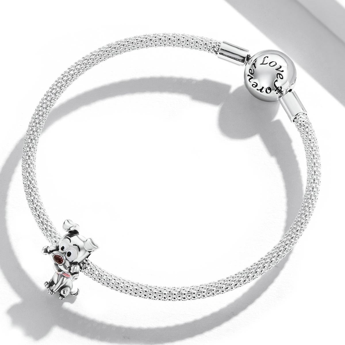 925 Sterling Silver Dog Beads For Diy Bracelets & Necklaces 6