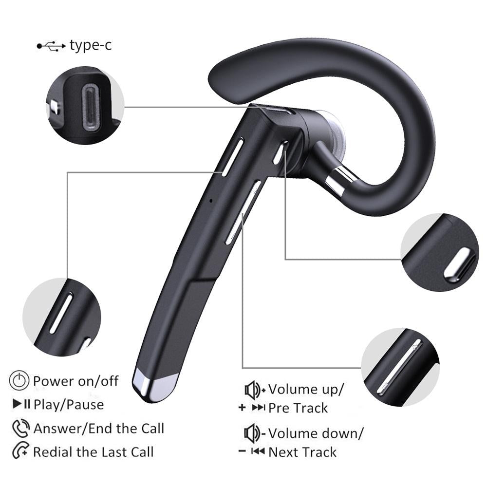 Rotatable Earhook Bluetooth Earphone for Noise Reduction Calls - no Charging Box 4