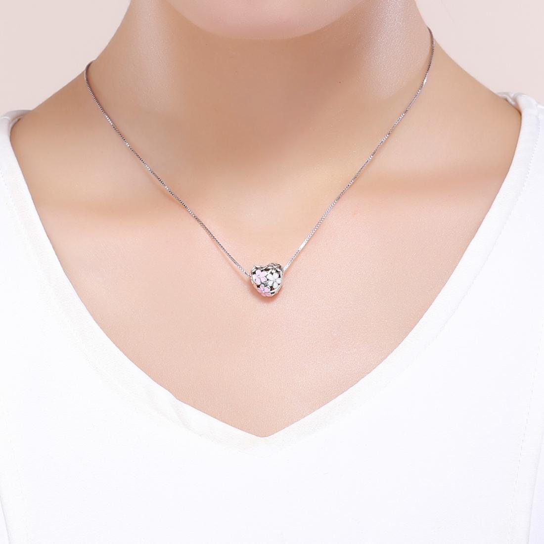 925 Sterling Silver Small Daisy Flower Heart Shaped Beads 8