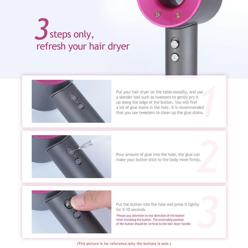 4-piece Control Button Set for Dyson Hair Dryers 5