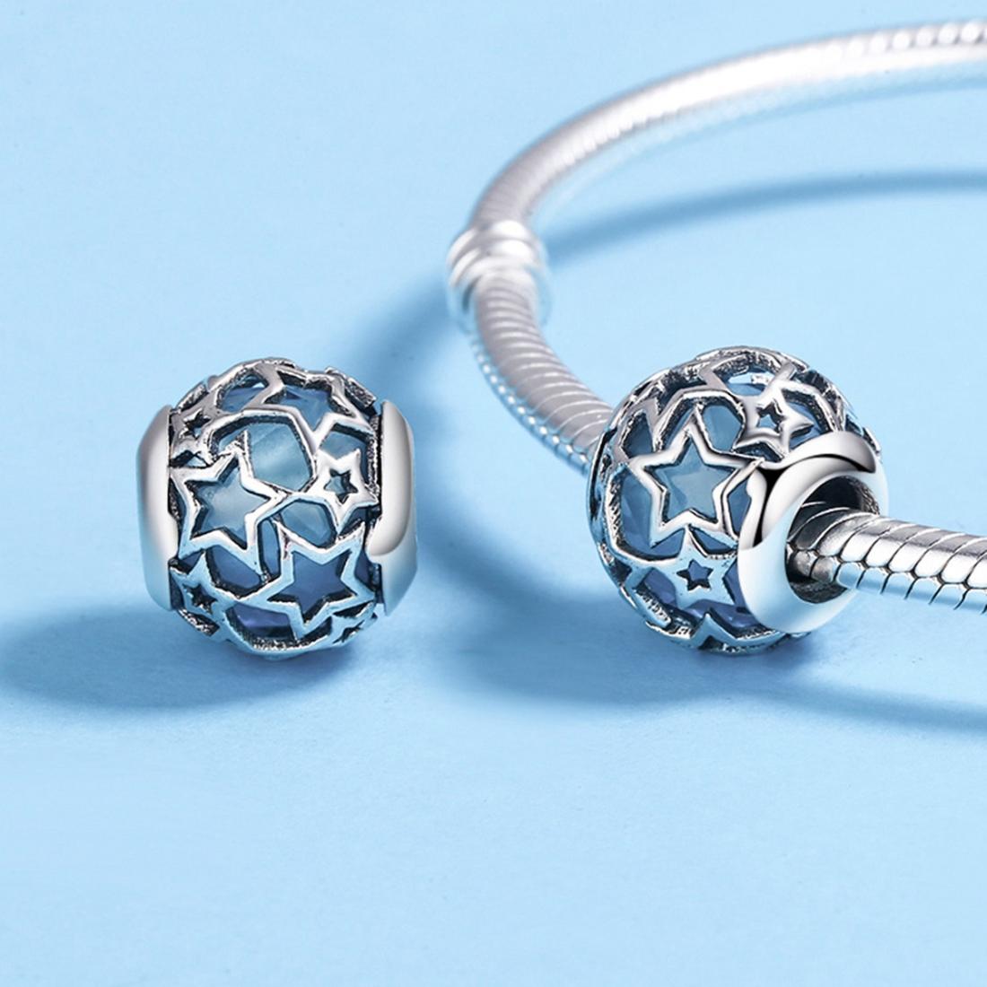 925 Sterling Silver Starry Sky Beads For Diy Bracelets & Necklaces 6