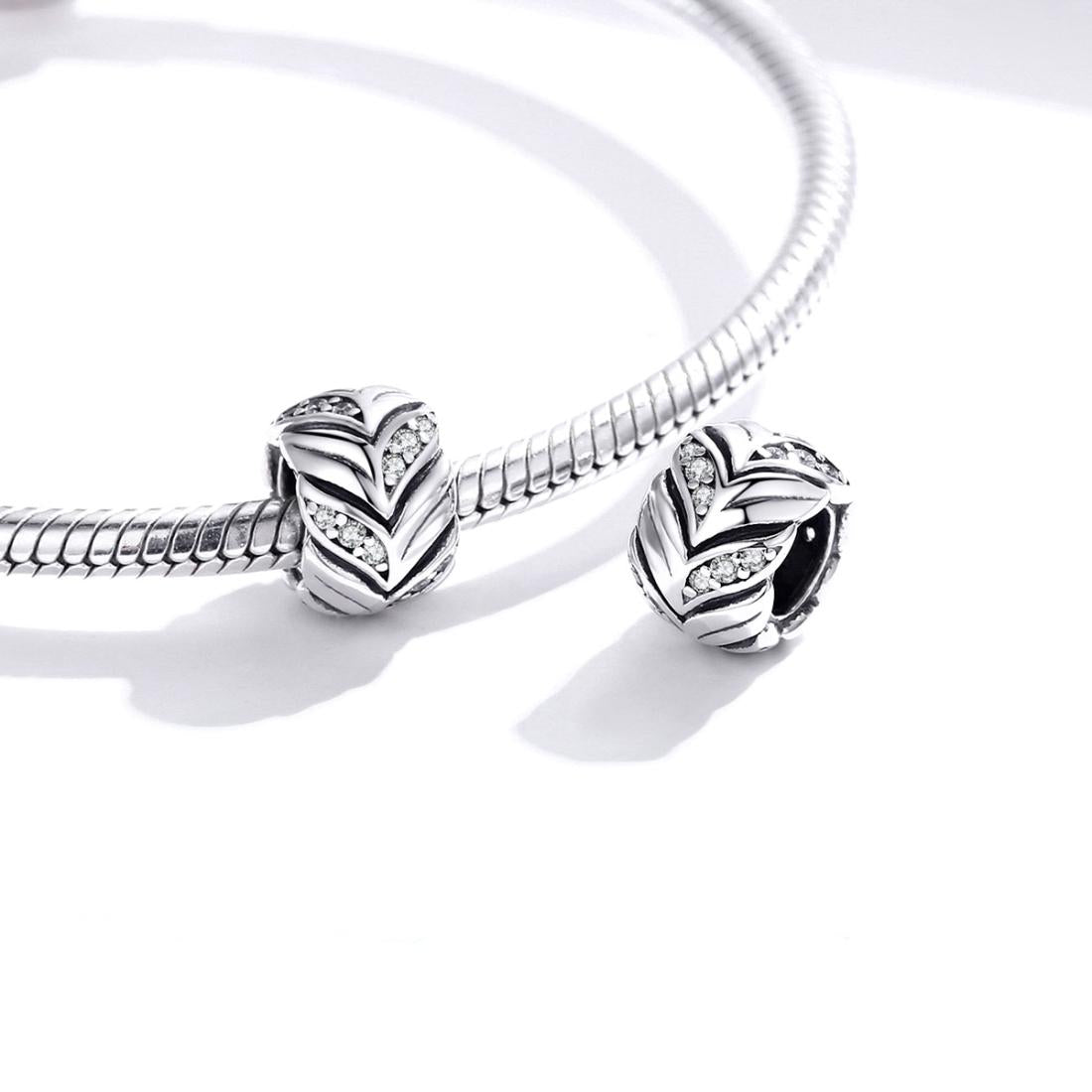 925 Sterling Silver Zircon Beaded Bracelet / Necklace Set 7