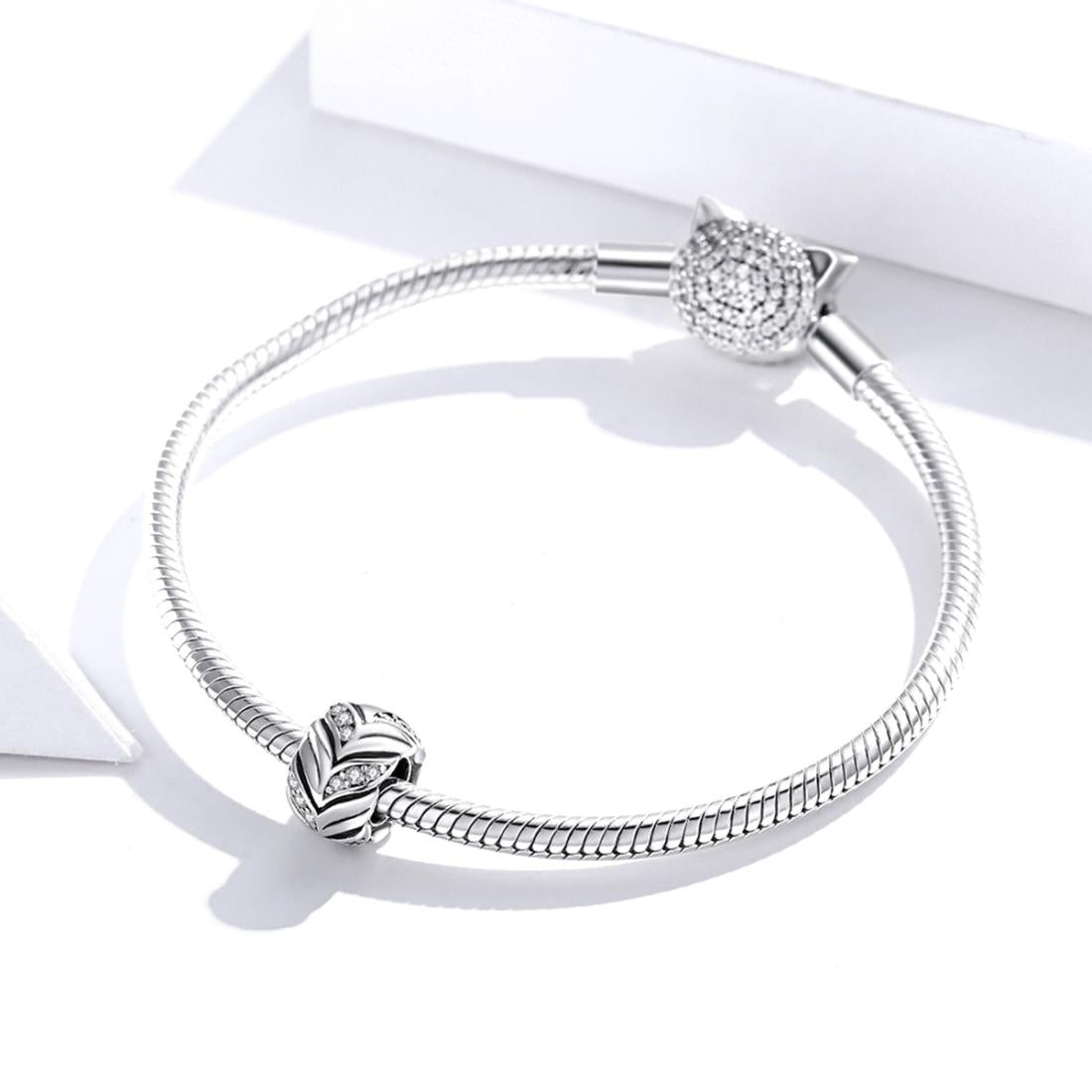 925 Sterling Silver Zircon Beaded Bracelet / Necklace Set 8