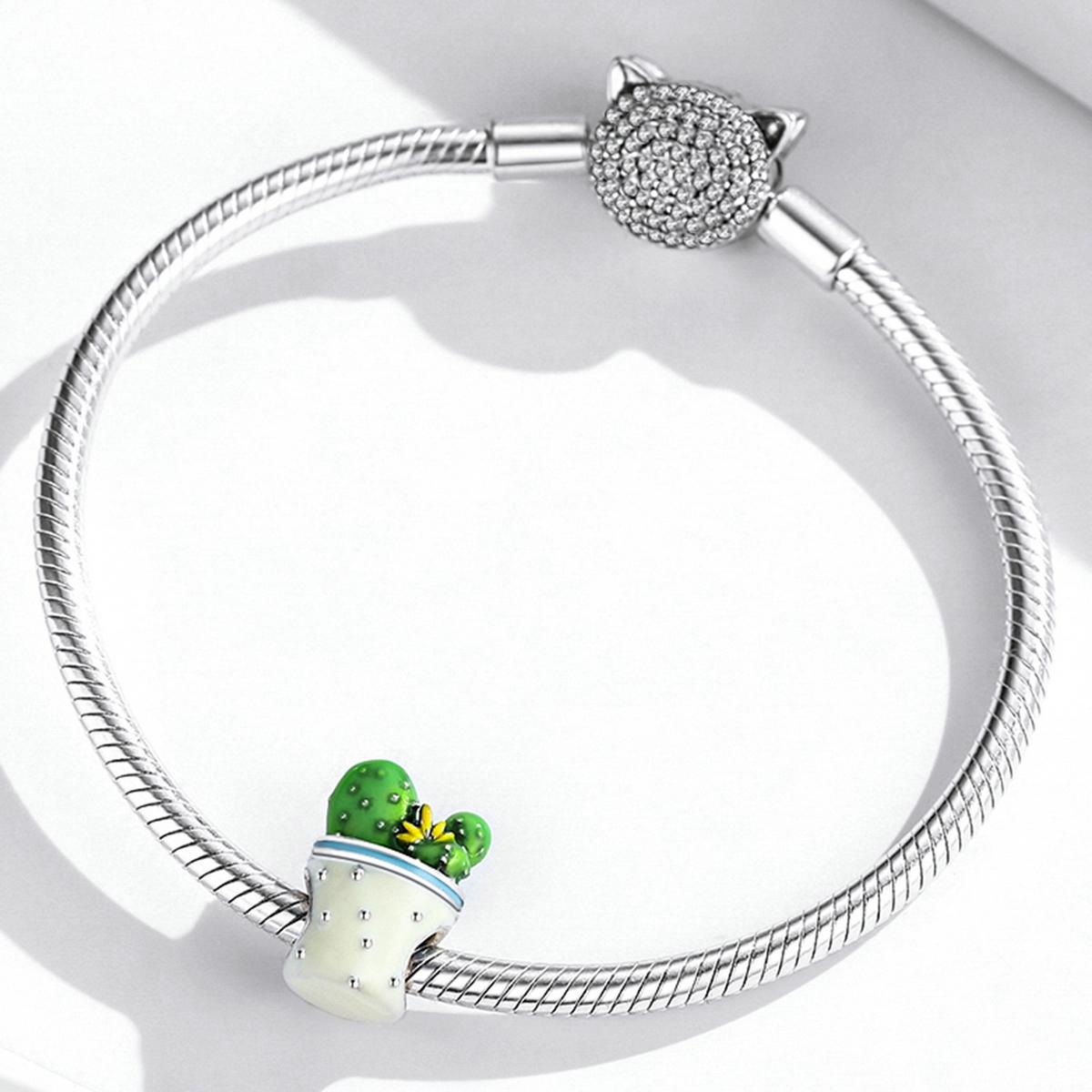 925 Sterling Silver Cactus Flower Beads For Diy Bracelets & Necklaces 7