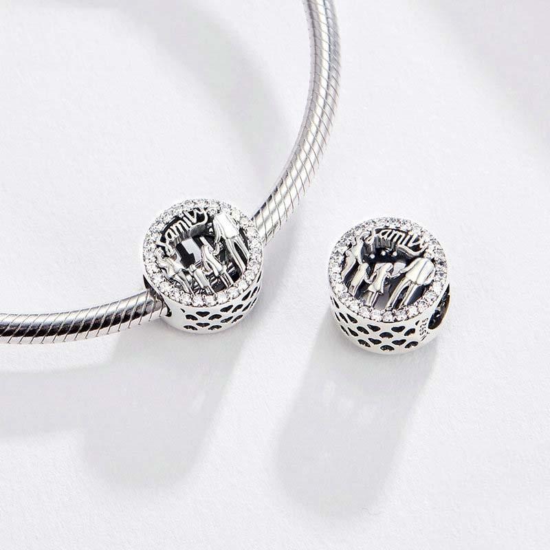 925 Sterling Silver Family Charm Bracelet Beads 7