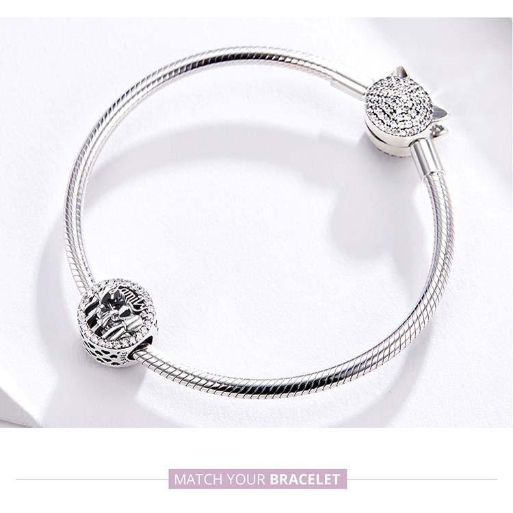 925 Sterling Silver Family Charm Bracelet Beads 8