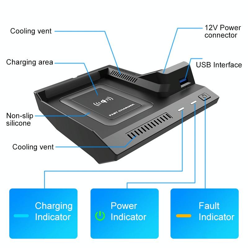 Wireless Charger for Mercedes-benz c Class - 10w Qi Standard Quick Charge - 2015-2021 3