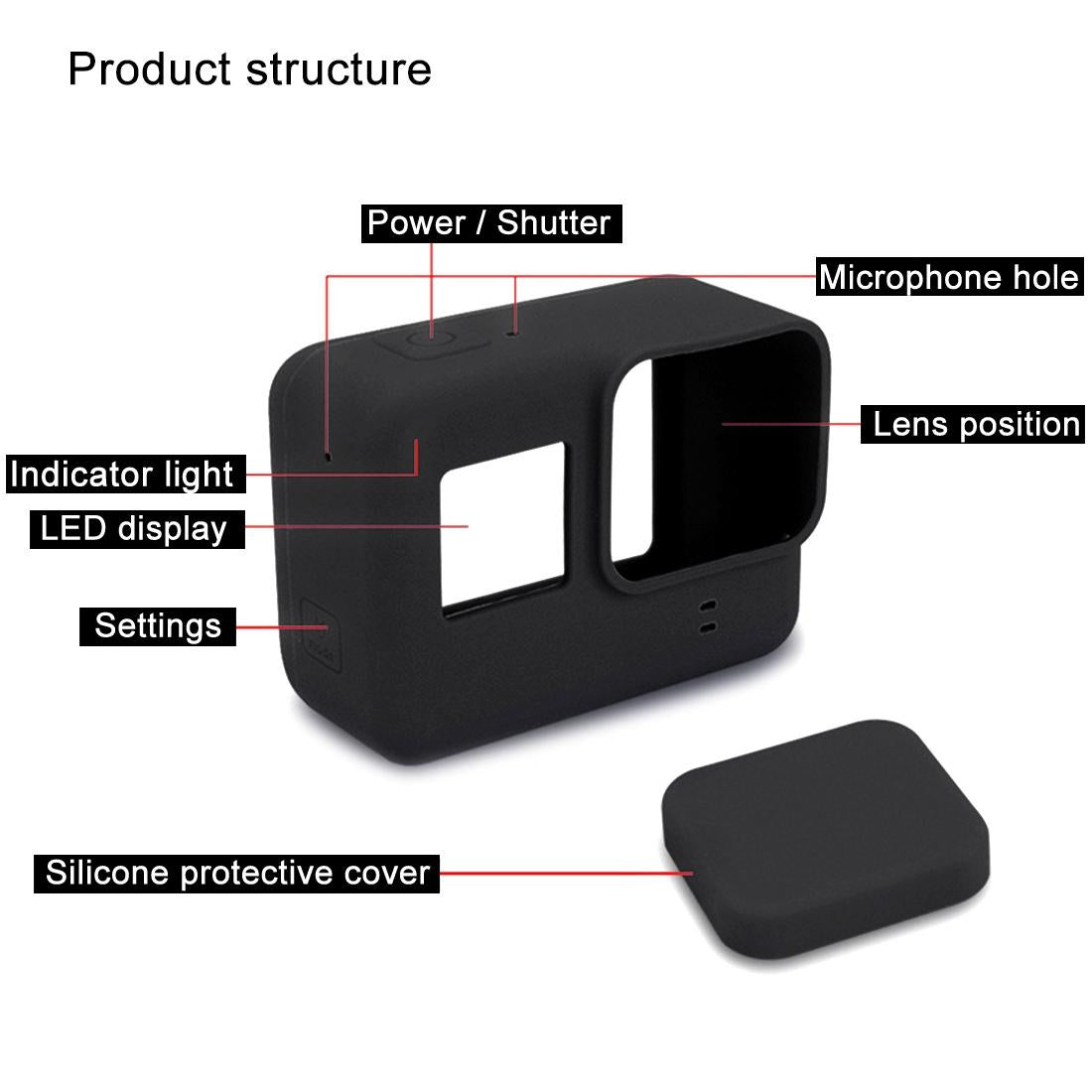Gopro Hero7 Silicone Case with Lens Cover 6