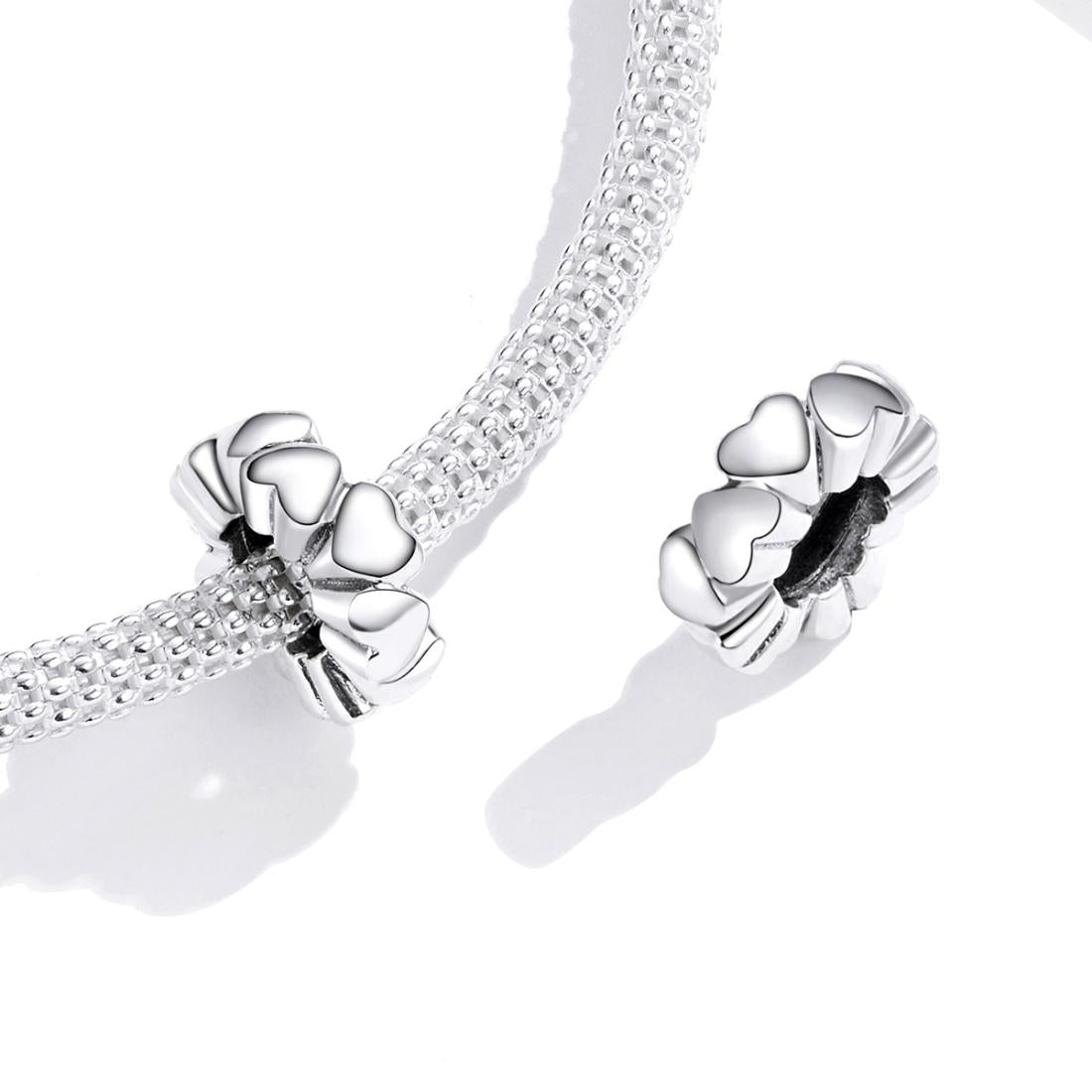 925 Sterling Silver Heart Beads For Diy Bracelets & Necklaces 7