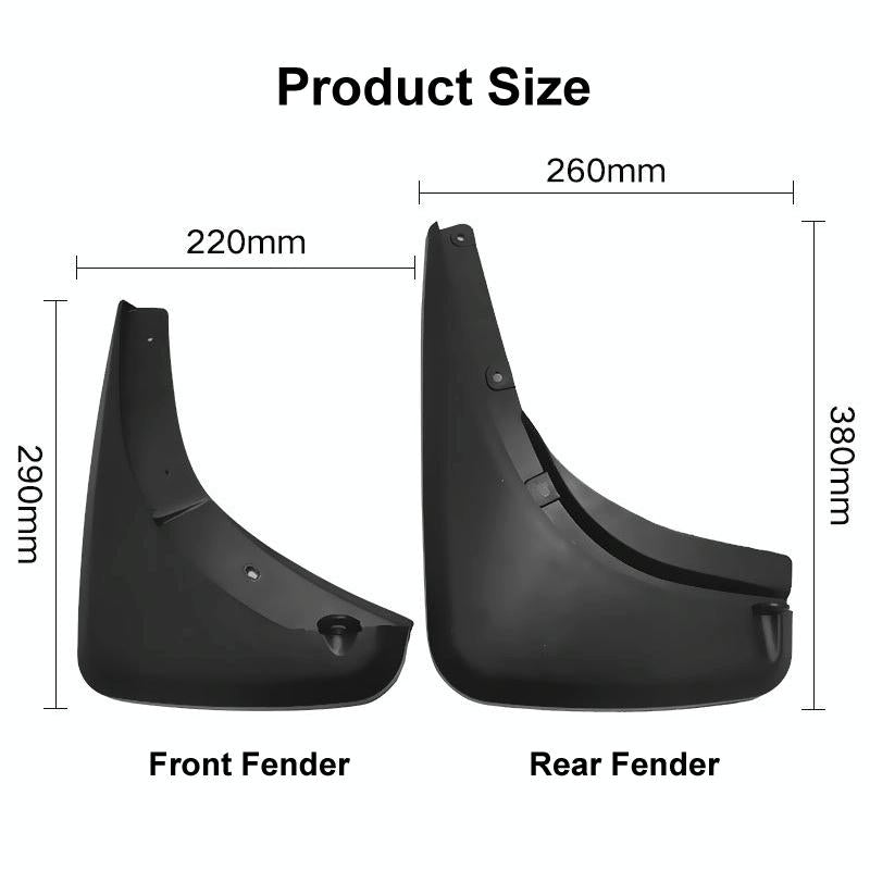 For Jeep Renegade 2015-2021 4Pcs / Set Car Auto Soft Plastic Splash Flaps Fender Guard 3