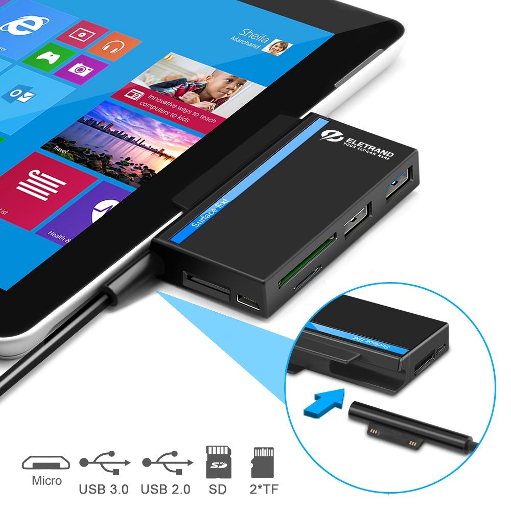 Usb 3.0 + 2.0 + Micro Usb Hub For Surface Go 2 Tf & Sd Card Slots 6