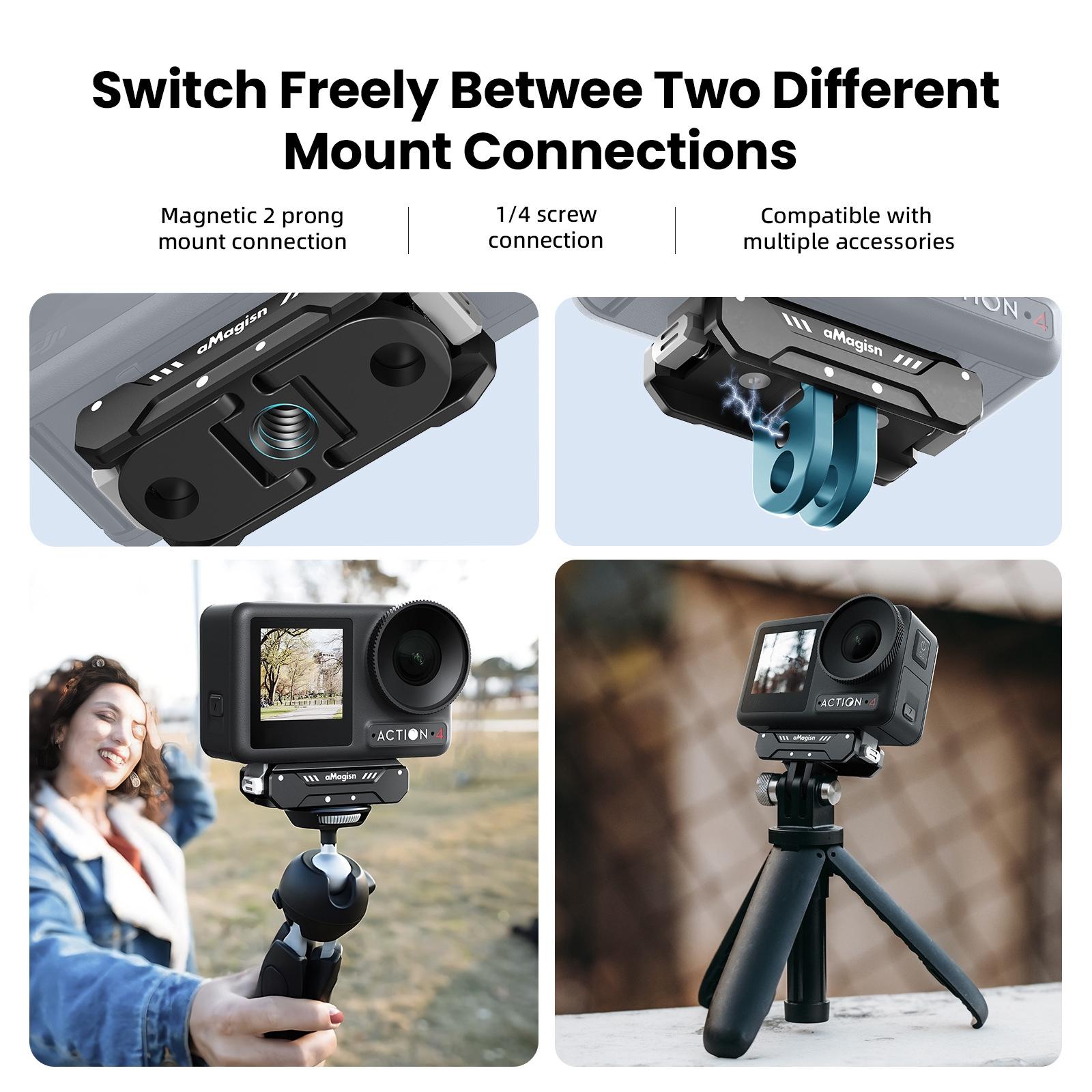Quick Release Magnetic Camera Mount for Dji Action 4 / 3 - Amagisn 10