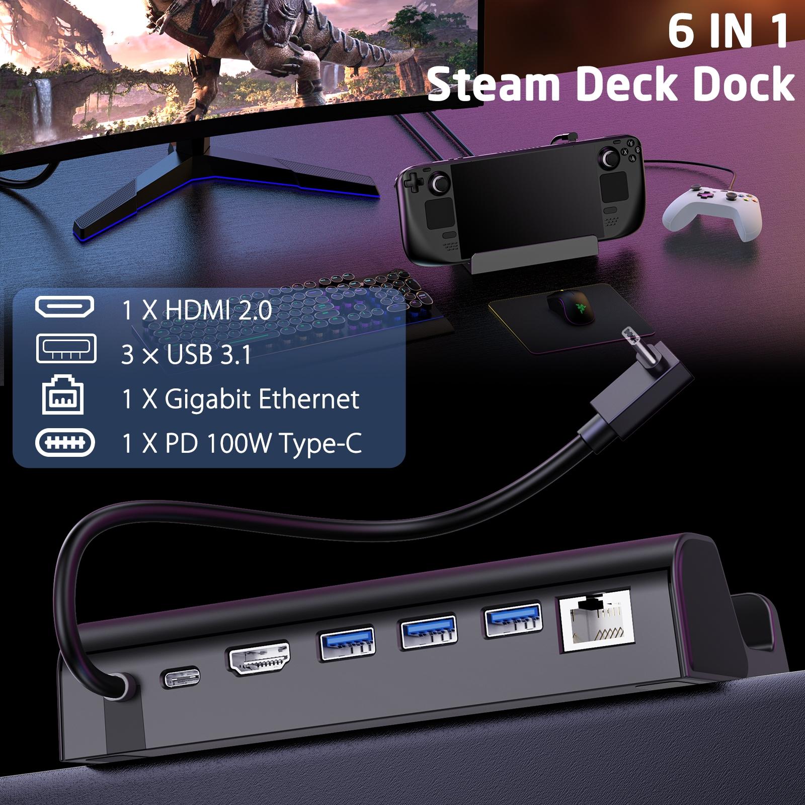 Steam Deck Expansion Dock with Hdmi and Gigabit Network Port 7