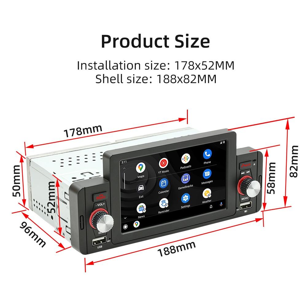 5 Inch Car Mp5 Inch Player W / Wireless Phone Mirror Link & Steering Wheel Control 3