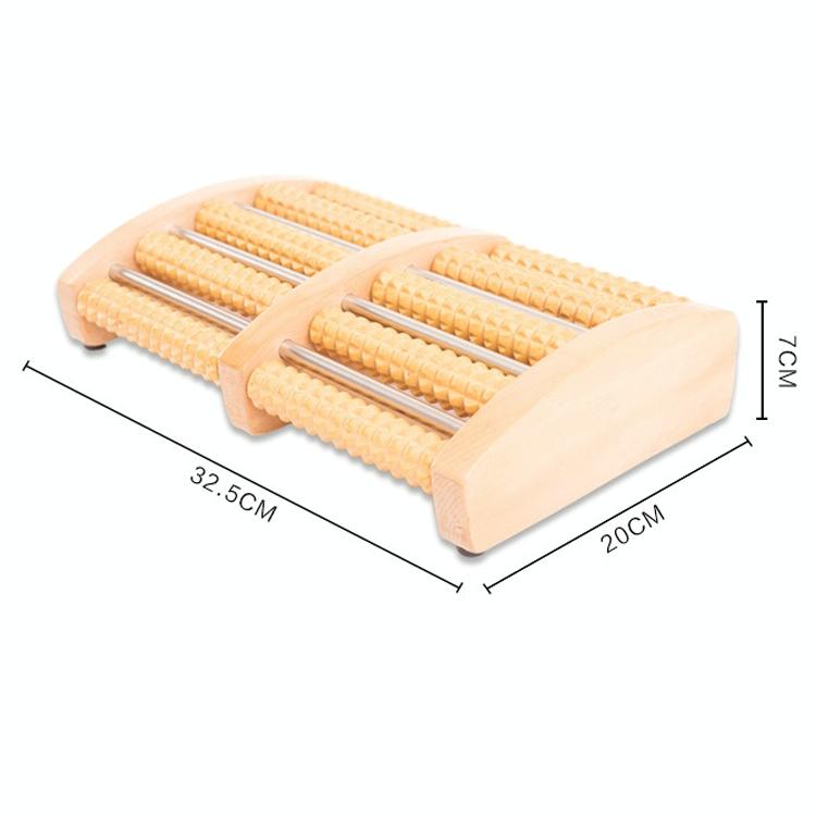 5-Row Solid Wood Foot Massager Non-Slip & Thickened 4