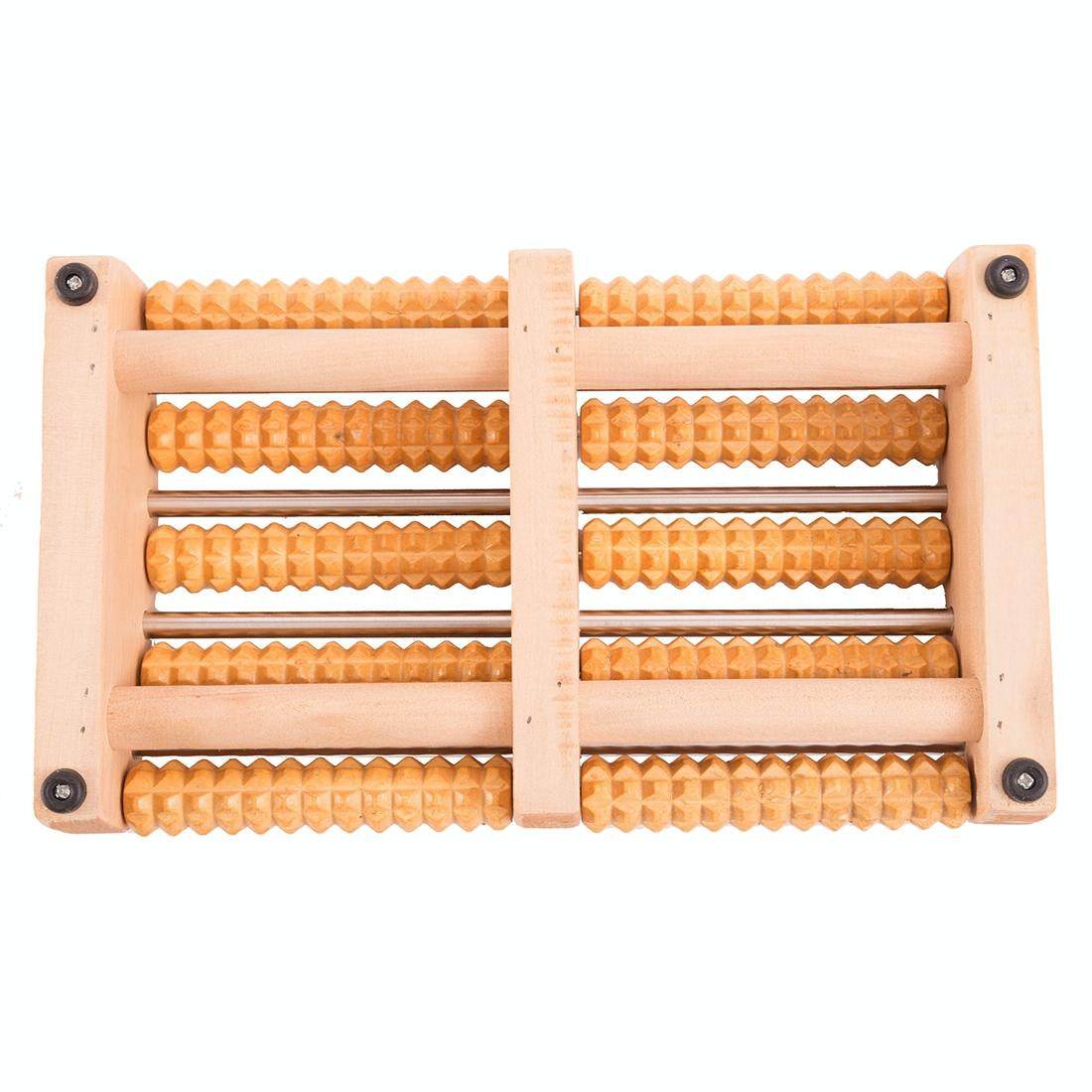 5-Row Solid Wood Foot Massager Non-Slip & Thickened 5