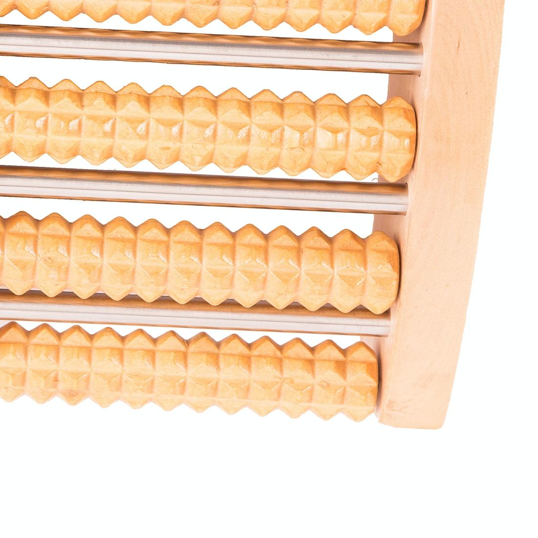 5-Row Solid Wood Foot Massager Non-Slip & Thickened 6