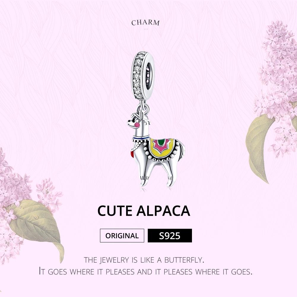 925 Sterling Silver Adorable Alpaca Pendant For Diy Bracelets & Necklaces 4