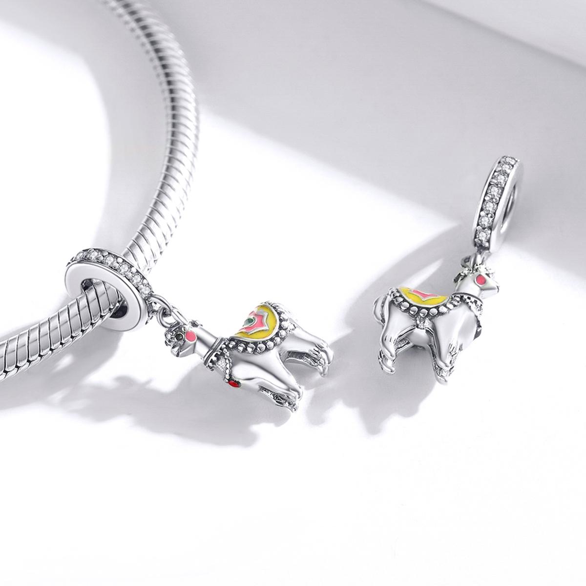 925 Sterling Silver Adorable Alpaca Pendant For Diy Bracelets & Necklaces 7