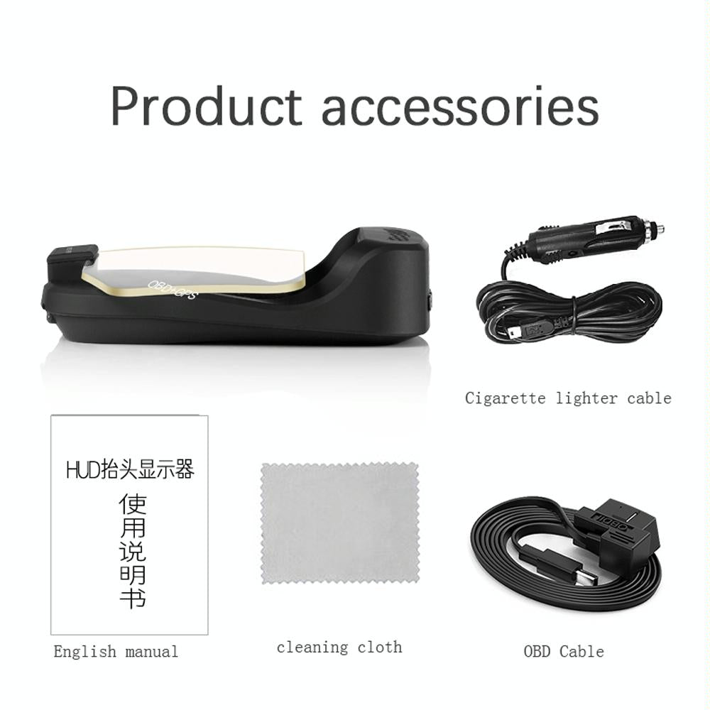 Gps Car Hud Display Water Temp Voltage Speed 9