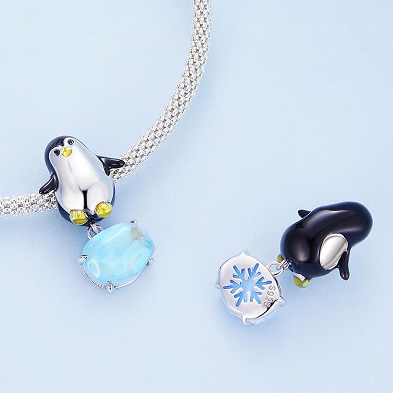 925 Sterling Silver Penguin Beads For Diy Bracelets 4