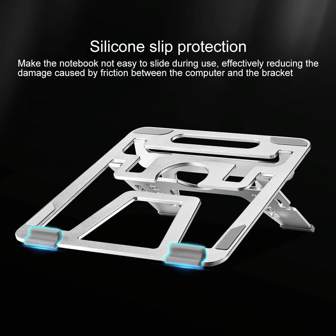 Adjustable Foldable Aluminum Laptop Stand - Portable Double Triangle Design 12