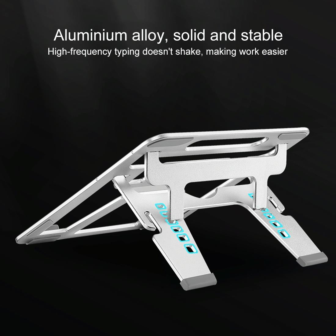 Adjustable Foldable Aluminum Laptop Stand - Portable Double Triangle Design 13