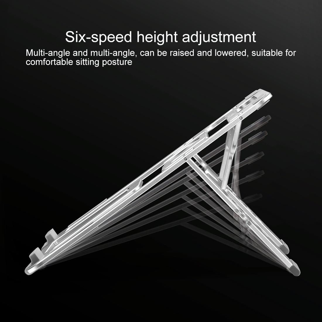 Adjustable Foldable Aluminum Laptop Stand - Portable Double Triangle Design 15
