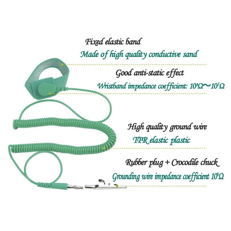 Anti-static Wrist Strap with Tpr Elastic Material - 3m Length 3