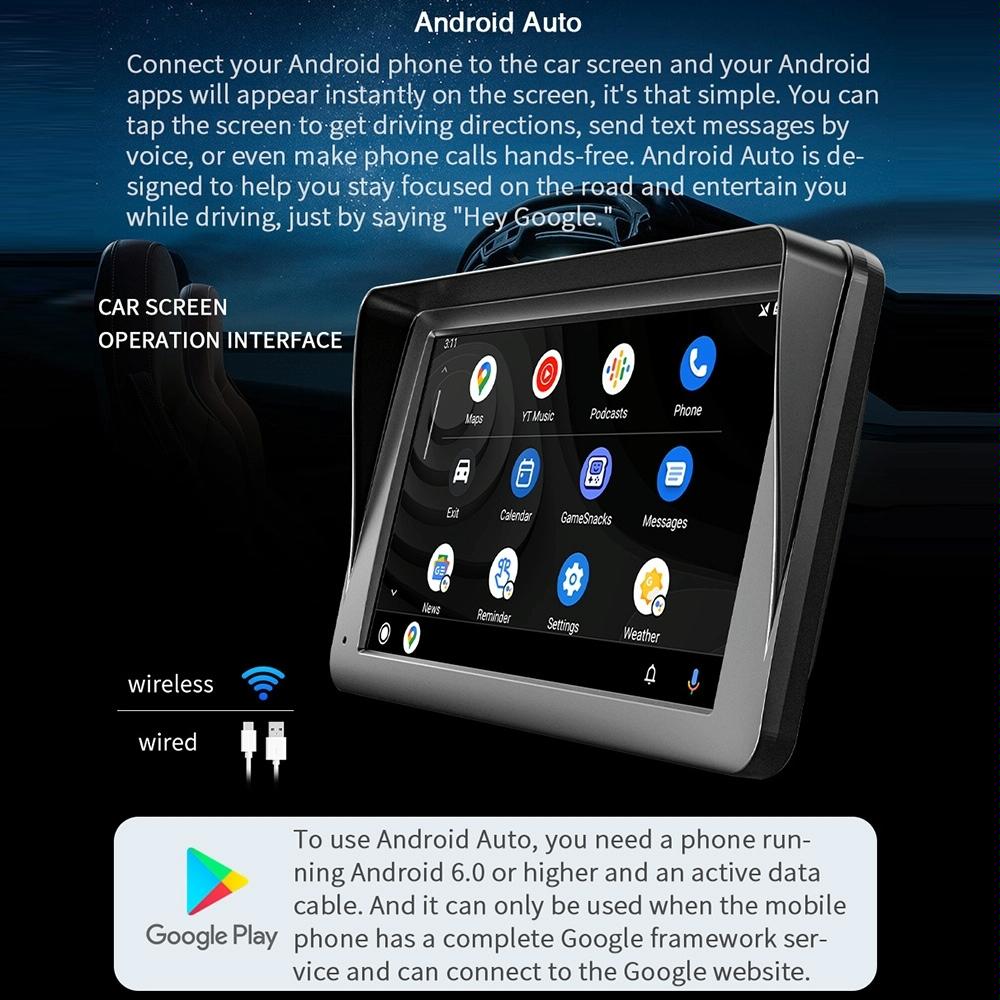 7 Inch Wireless Carplay Car Bluetooth Mp5 Player W / Remote - Mobile Interconnection 8