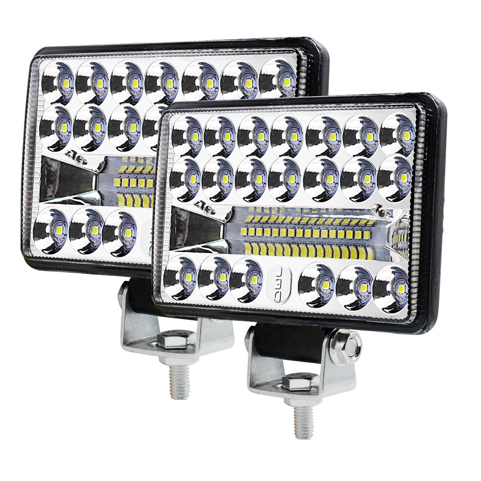 2 Pcs Cs - 1243A1 Car 4 Inch Square 20Leds Highlight Work Light Modified Spotlight 4
