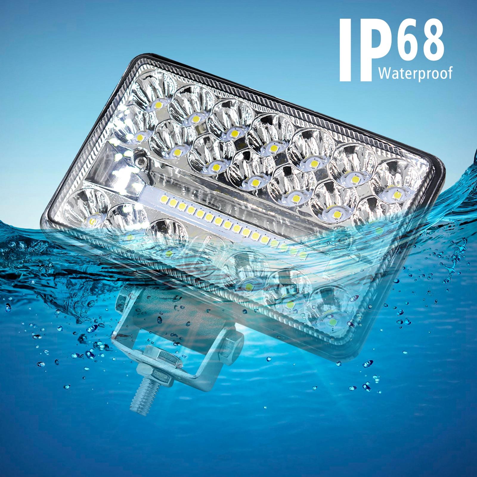 2 Pcs Cs - 1243A1 Car 4 Inch Square 20Leds Highlight Work Light Modified Spotlight 6