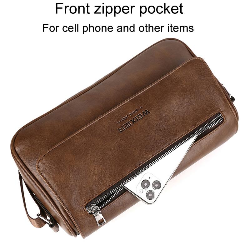 Waterproof Men Crossbody Bag Large Capacity - Black 6