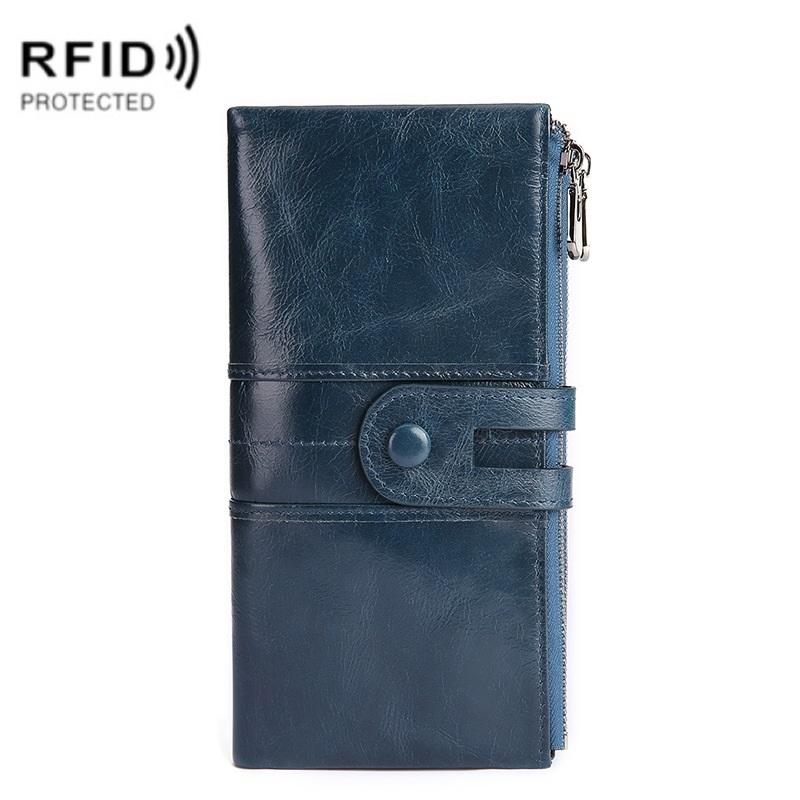 Women Leather Rfid Wallet - Sleek & Secure - Green 13