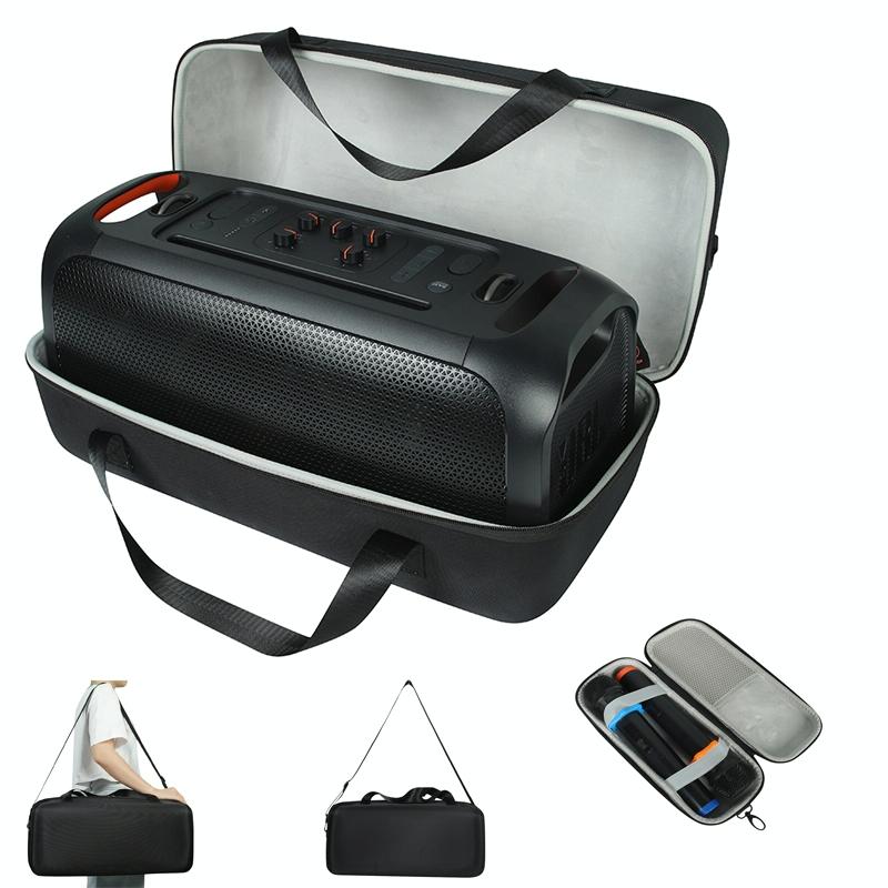 Jbl Partybox On-the-go Hard Eva Storage Bag with Microphone Bag - Shockproof - Black + Orange 11