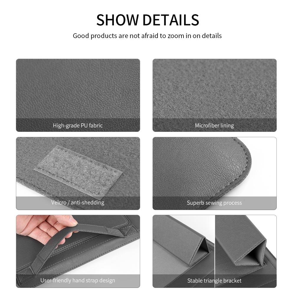 11 / 12 Inch 4-in-1 Computer Bracket Liner and Storage Bag - Green 8