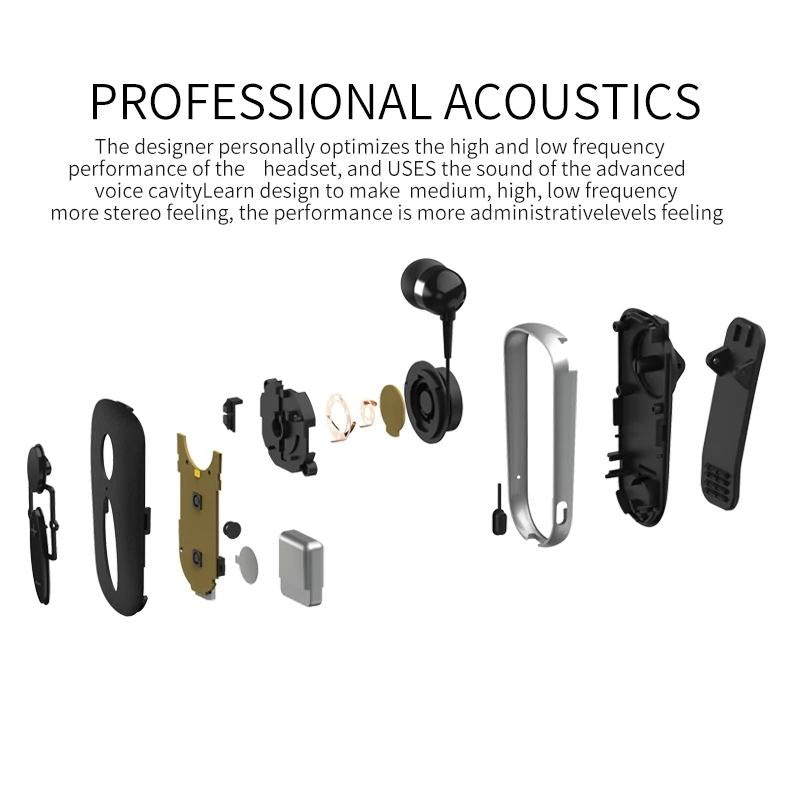 Wireless Bluetooth Earphone with Vibration Reminder and Clip - Black 5