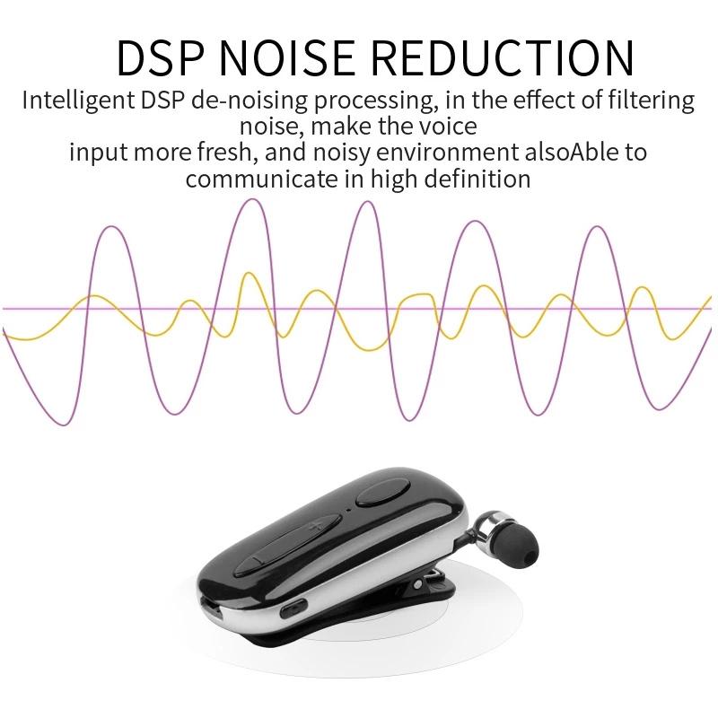 Wireless Bluetooth Earphone with Vibration Reminder and Clip - Black 15
