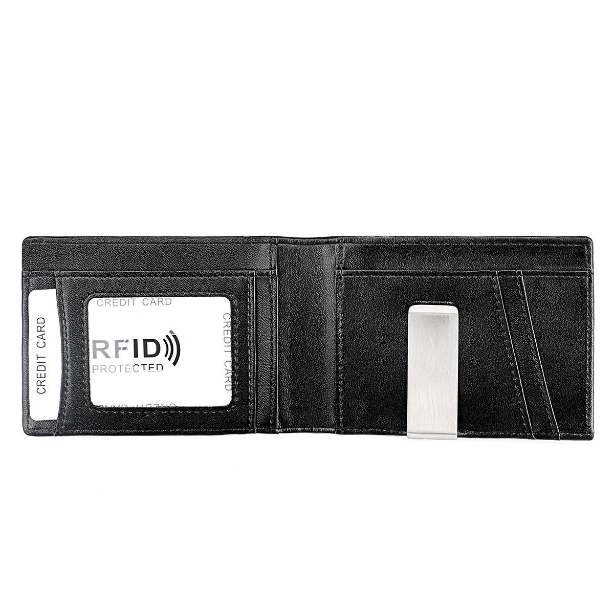 Leather Rfid Wallet - Ultra Thin - Orange 5